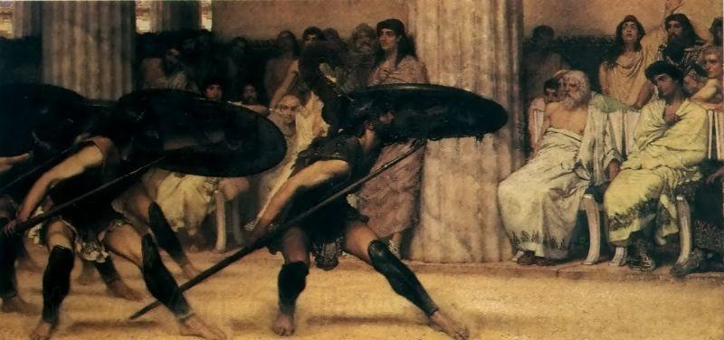 Laura Theresa Alma-Tadema A Pyrrhic Dance Sir Lawrence Alma France oil painting art